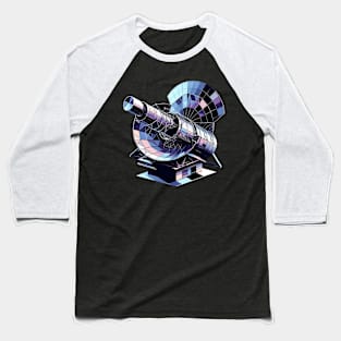 Cosmic Viewfinder | Geometric Observatory Telescope Tee Baseball T-Shirt